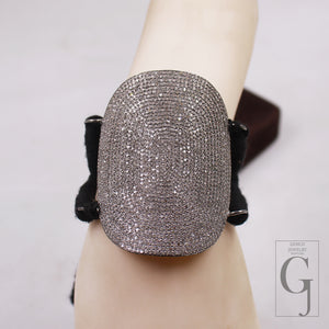 Custom artisan diamond jewelry bracelet