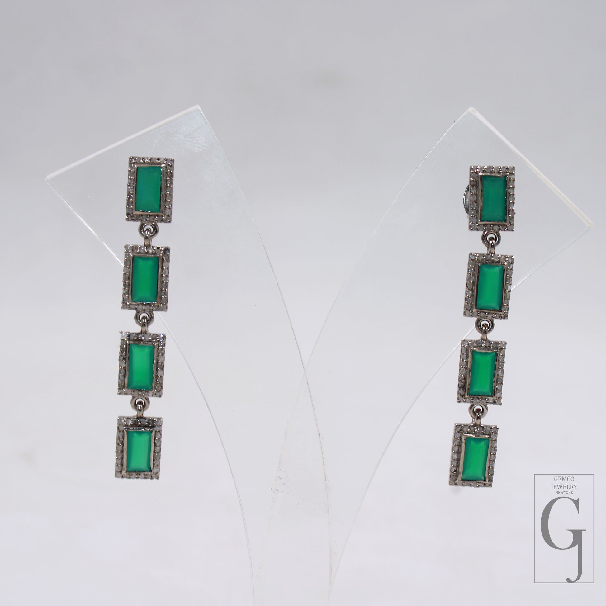 Antique look sterling silver earrings