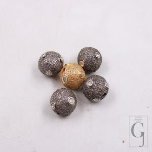 Handmade 13mm Polki Diamond Jewelry Beads