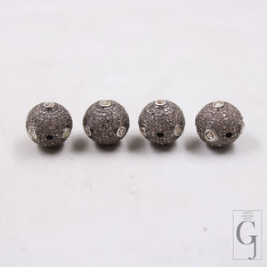 Designer 925 Sterling Silver Diamond Bead for Bracelets