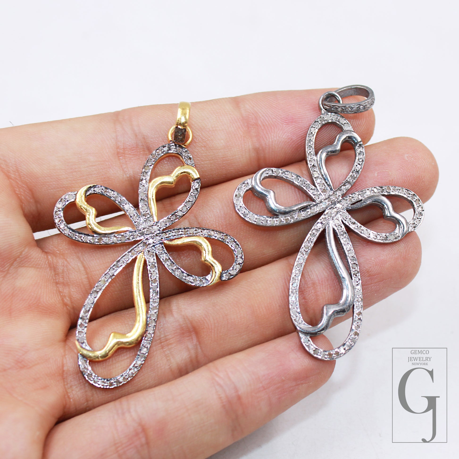 Love and faith inspired heart cross pendant