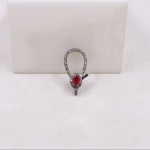 Handmade Natural Rosecut Pave Diamond Lobster Clasps in 925 Sterling Silver | Luxury Jewelry Findings with Emerald, Ruby & Sapphire Accents