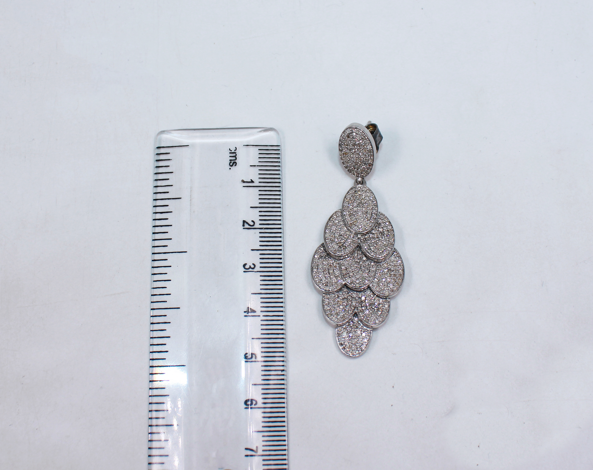 Lightweight diamond drop earrings for evening gowns and formal wear