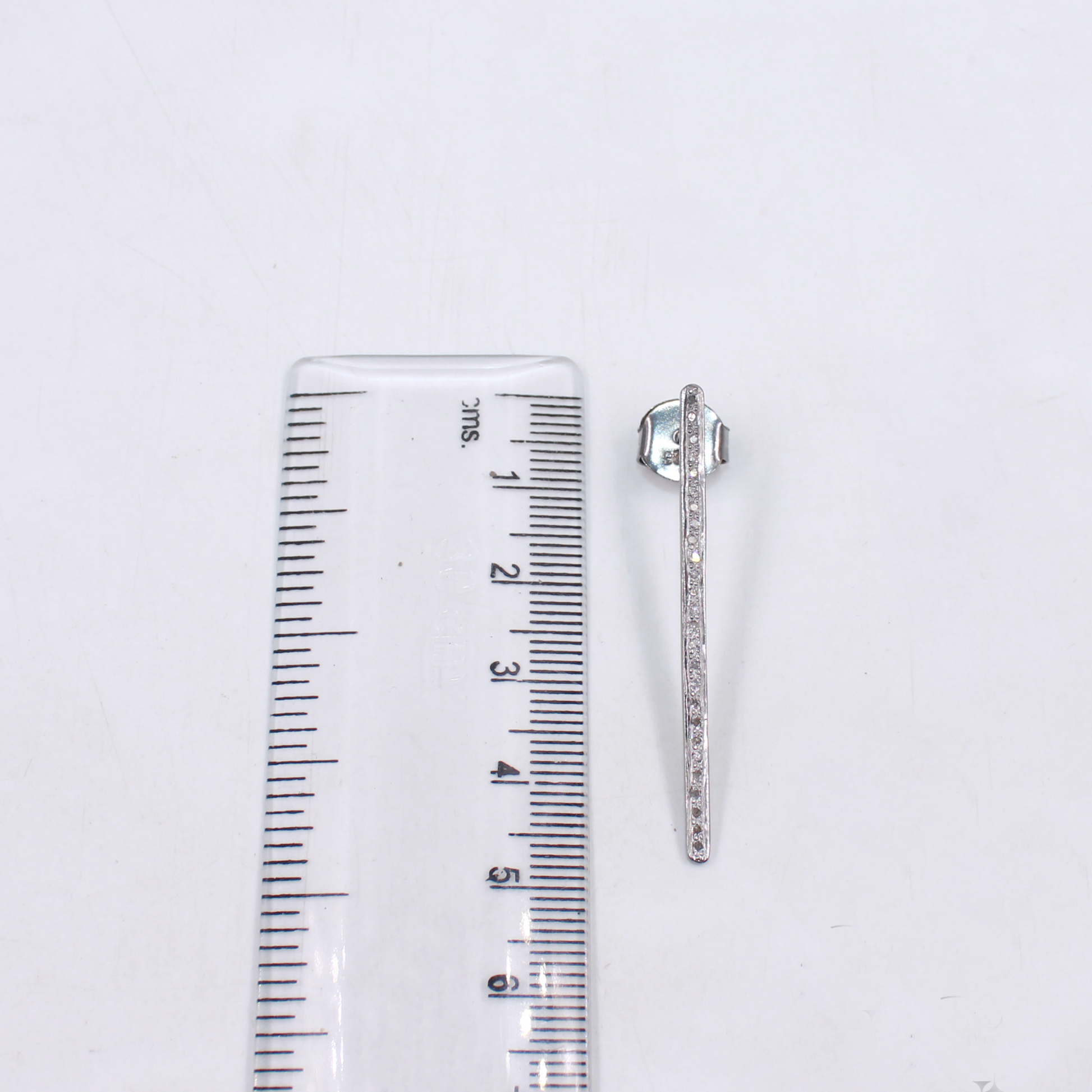 Lightweight rosecut diamond earrings in sterling silver