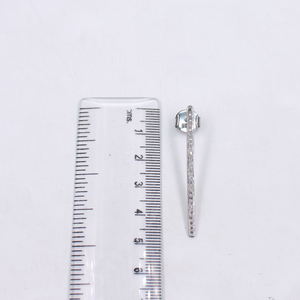 Lightweight rosecut diamond earrings in sterling silver