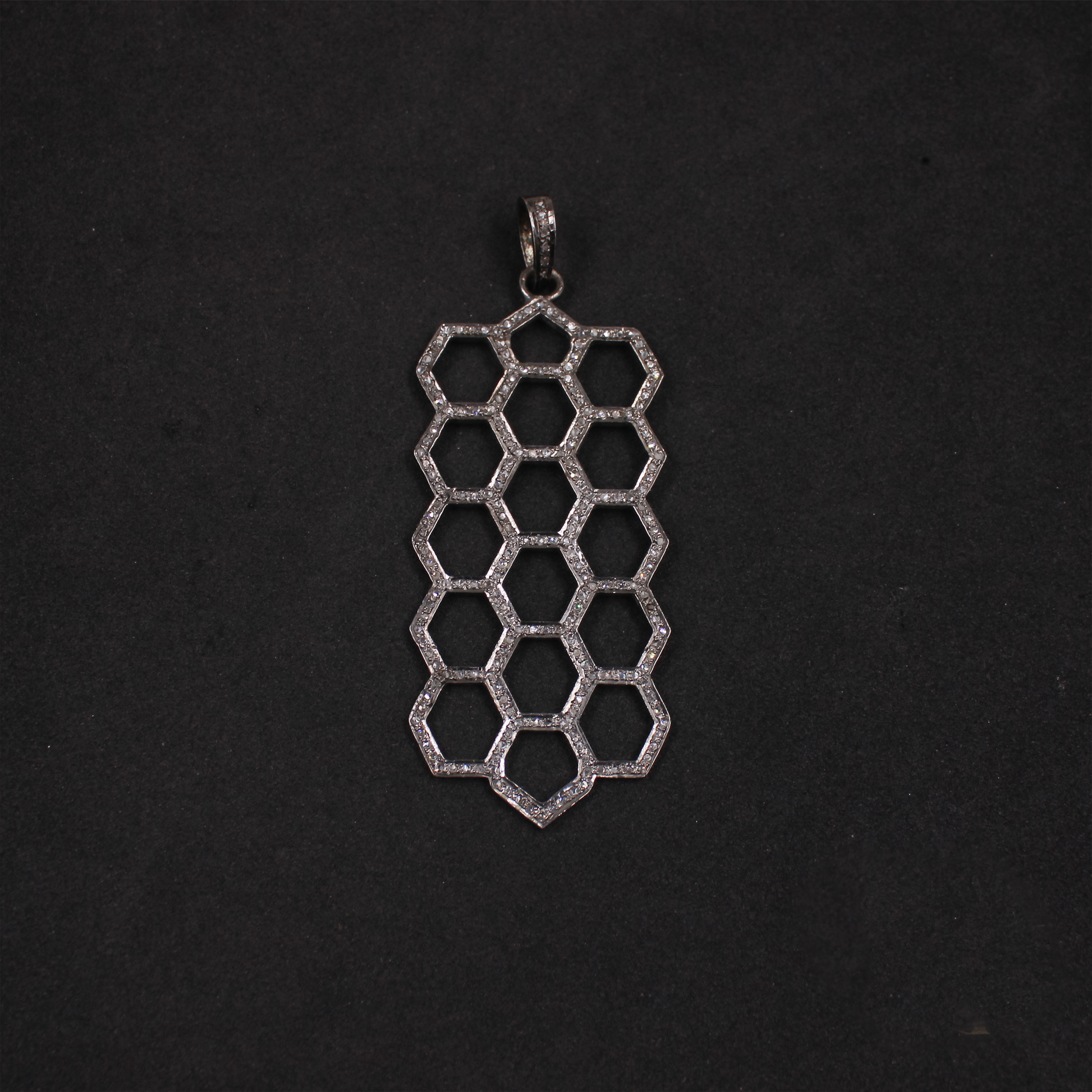 Lightweight diamond pendant in sterling silver jewelry