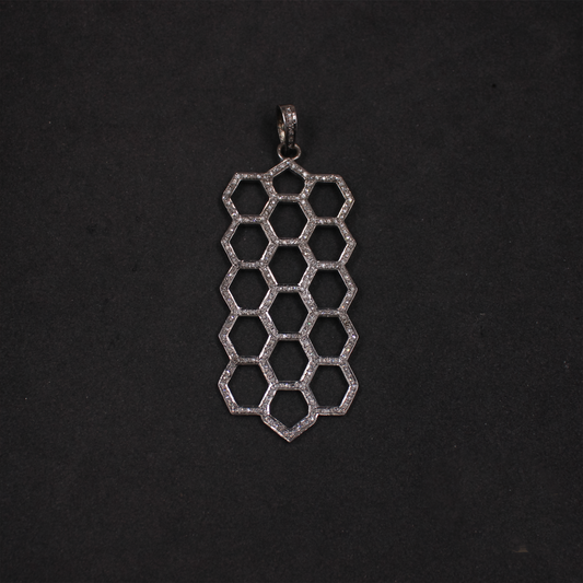 Lightweight diamond pendant in sterling silver jewelry