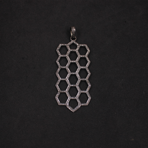 Lightweight diamond pendant in sterling silver jewelry