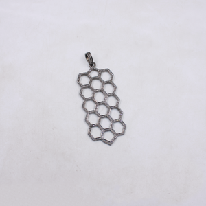 Designer diamond pendant gift for her in 925 silver