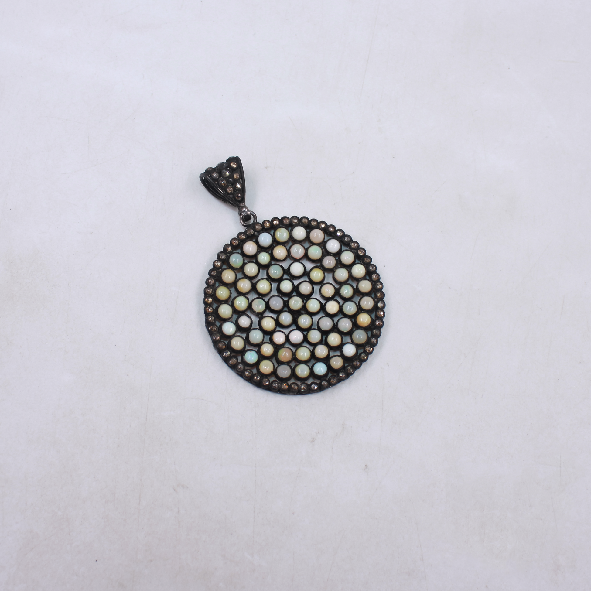 Luxury opal and diamond pendant gift for women