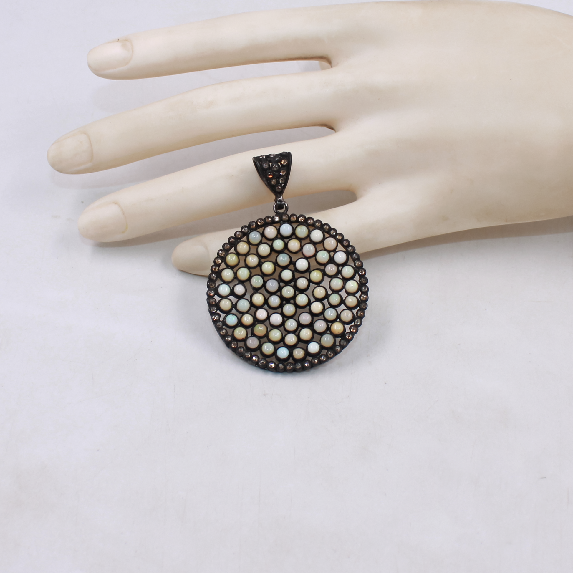 Sterling silver Ethiopian opal jewelry with multicolor play of color