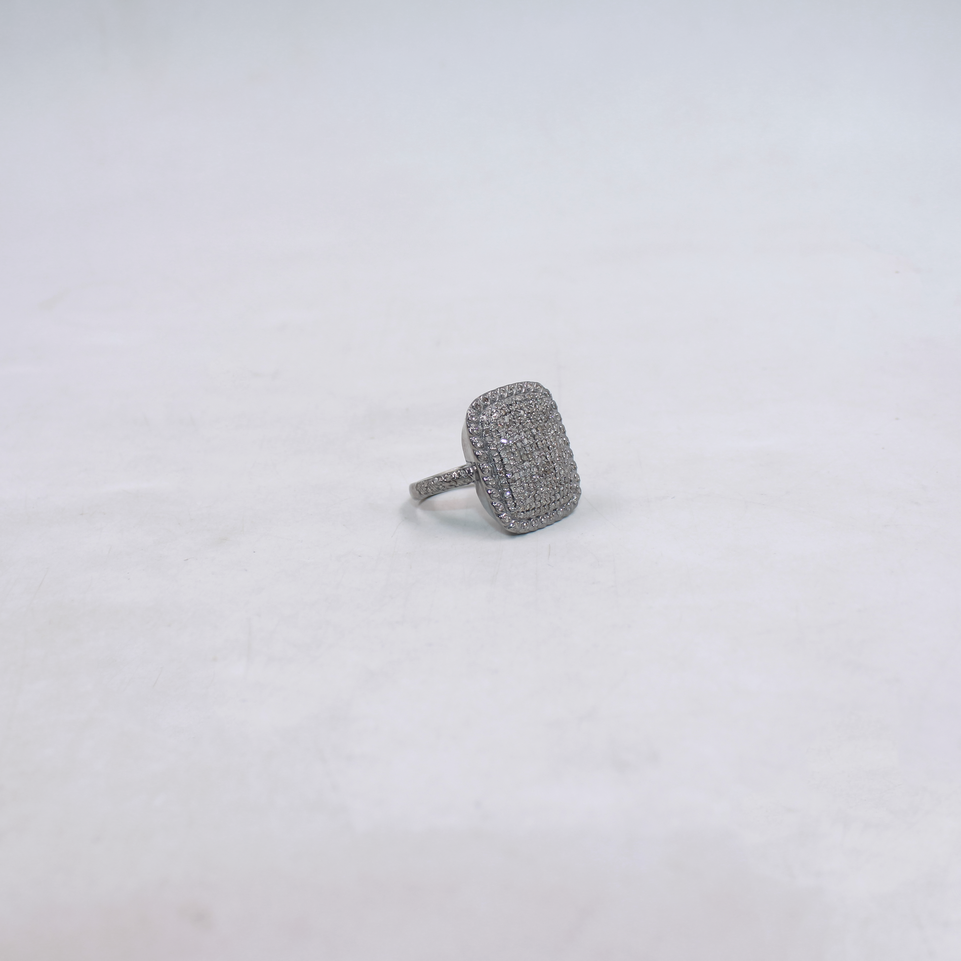 Elegant sterling silver diamond band for anniversary gift