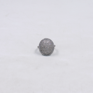 Natural rosecut diamond engagement ring with artisan finish