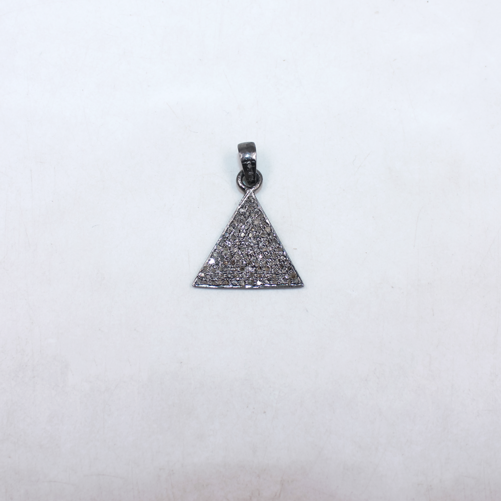 Sparkling silver diamond pendant gift for her