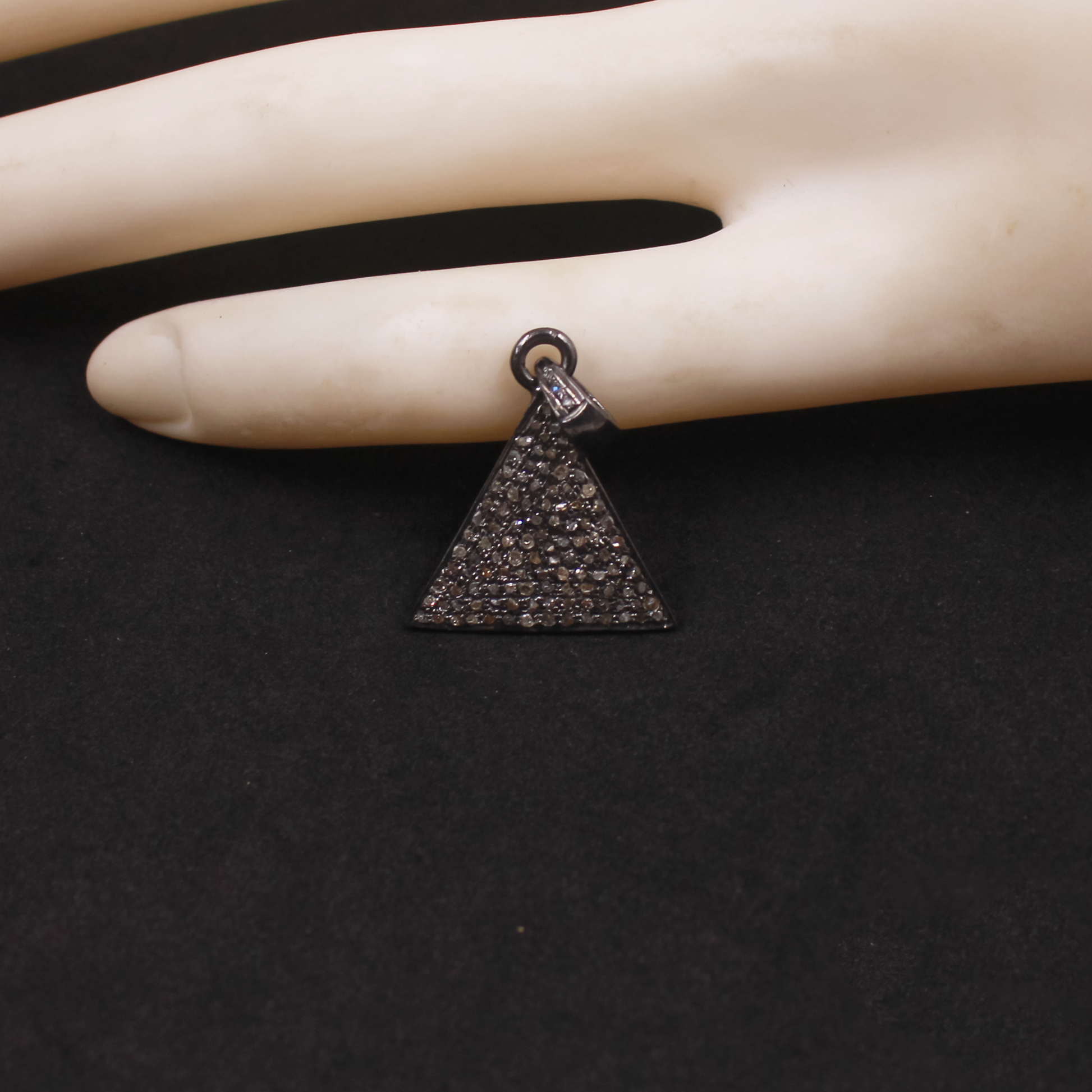 Handmade Natural Rosecut Pave Diamond Pendant In 925 Sterling Silver – Elegant Sparkling Jewelry Gift For Her