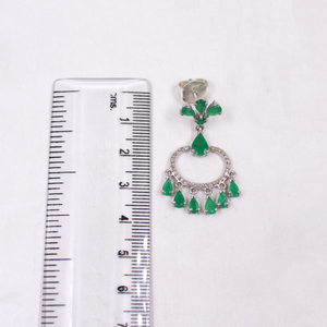 Luxury emerald and diamond drop earrings for weddings