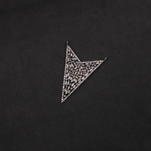 Designer Natural Baguette Cut Diamond Pendant in 925 Sterling Silver | Handmade Statement Necklace with Pave Diamonds – Luxury Jewelry Gift for Her