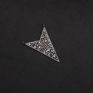 Designer Natural Baguette Cut Diamond Pendant in 925 Sterling Silver | Handmade Statement Necklace with Pave Diamonds – Luxury Jewelry Gift for Her