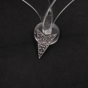 Designer Natural Baguette Cut Diamond Pendant in 925 Sterling Silver | Handmade Statement Necklace with Pave Diamonds – Luxury Jewelry Gift for Her