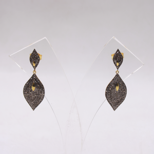Handmade vintage-inspired diamond earrings for her