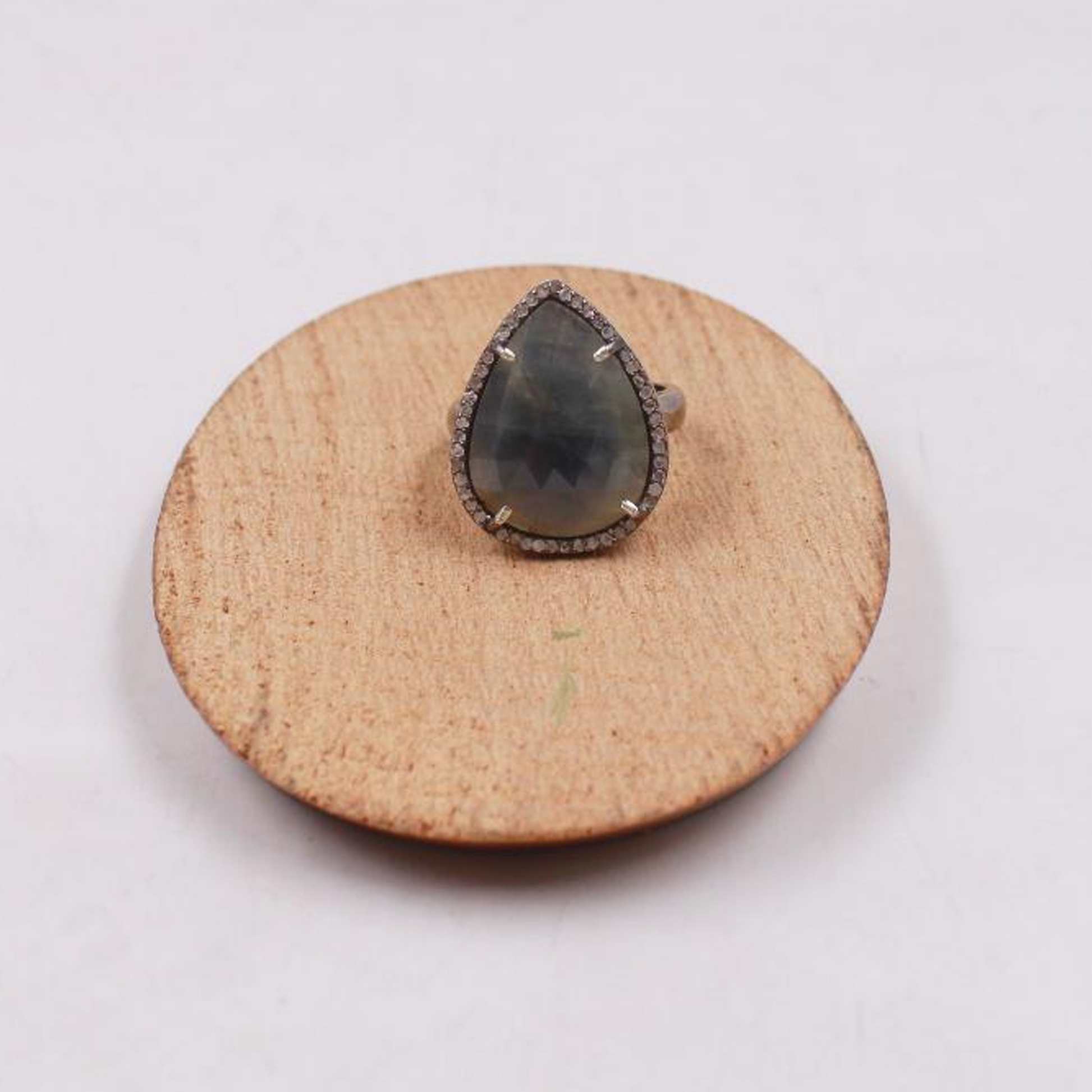 Elegant blue sapphire ring artisan crafted in sterling silver