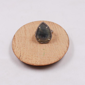 Elegant blue sapphire ring artisan crafted in sterling silver