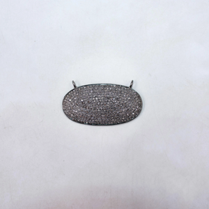 Silver necklace pendant on a white background