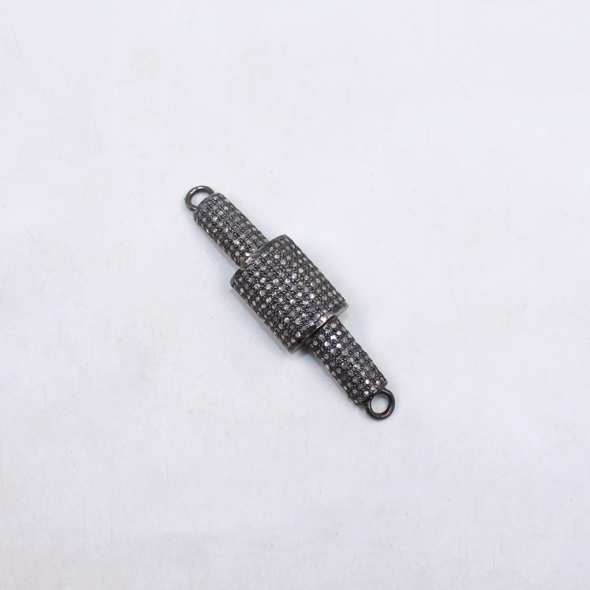 Decorative keychain with beads on a white background