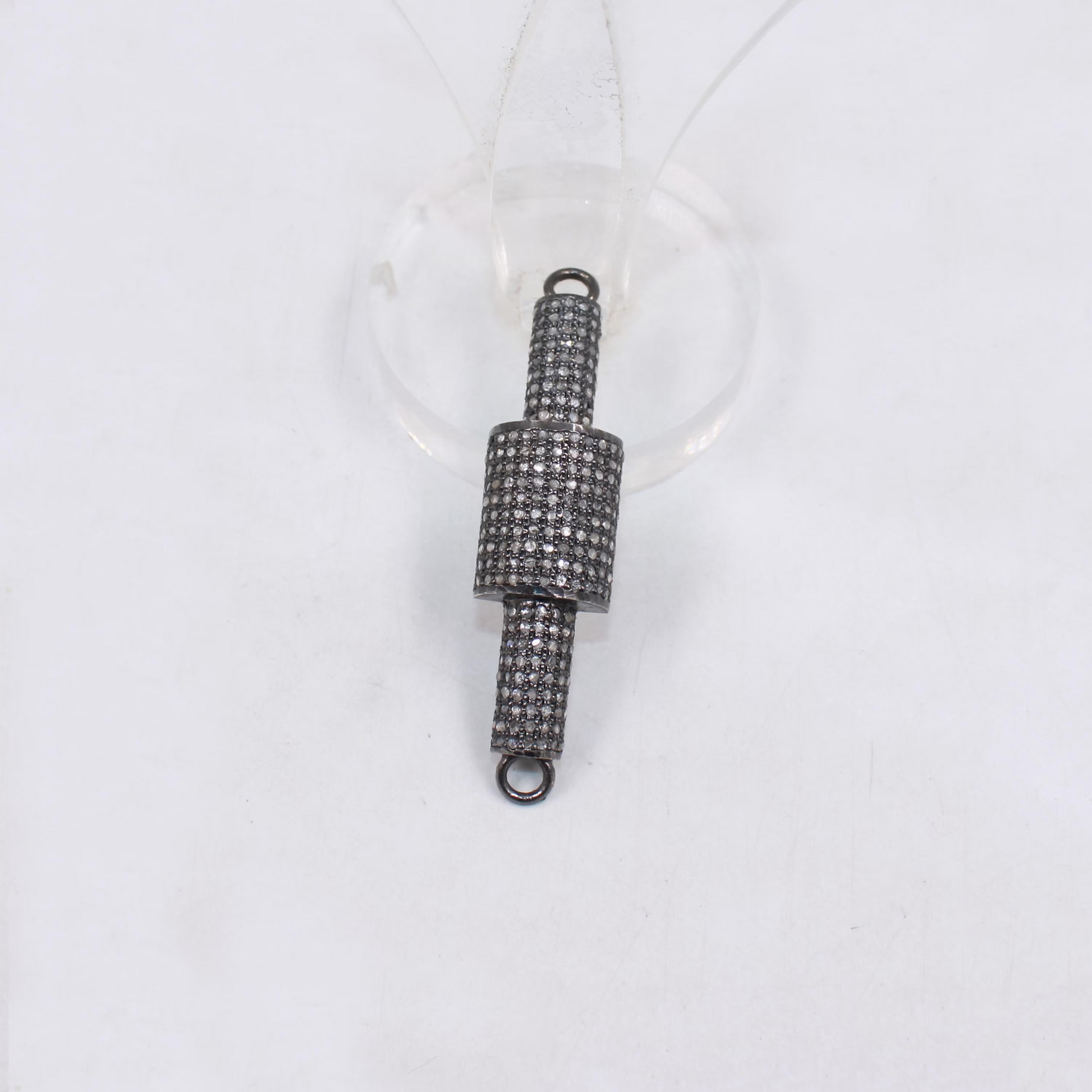 Natural Diamond Bracelet Connector in 925 Sterling Silver Luxury Component for Custom Jewelry | Handcrafted Elegance For Personalized Creations