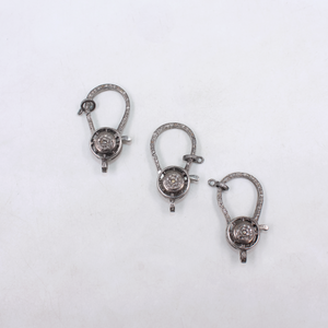Artisanal diamond lobster clasp jewelry finding