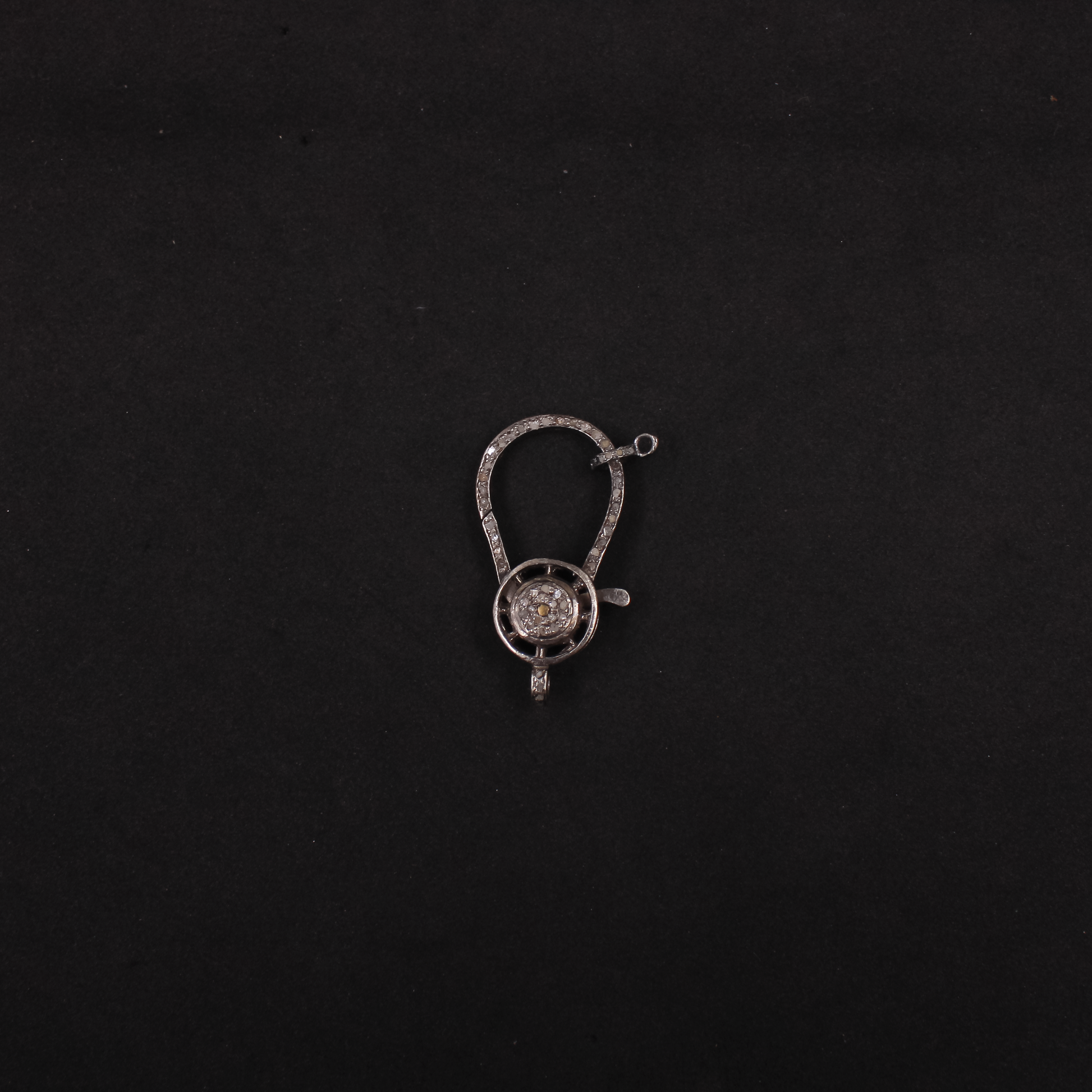 High-end sterling silver lobster clasp with diamonds