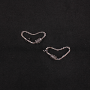 Designer diamond carabiner clasp for necklaces and bracelets