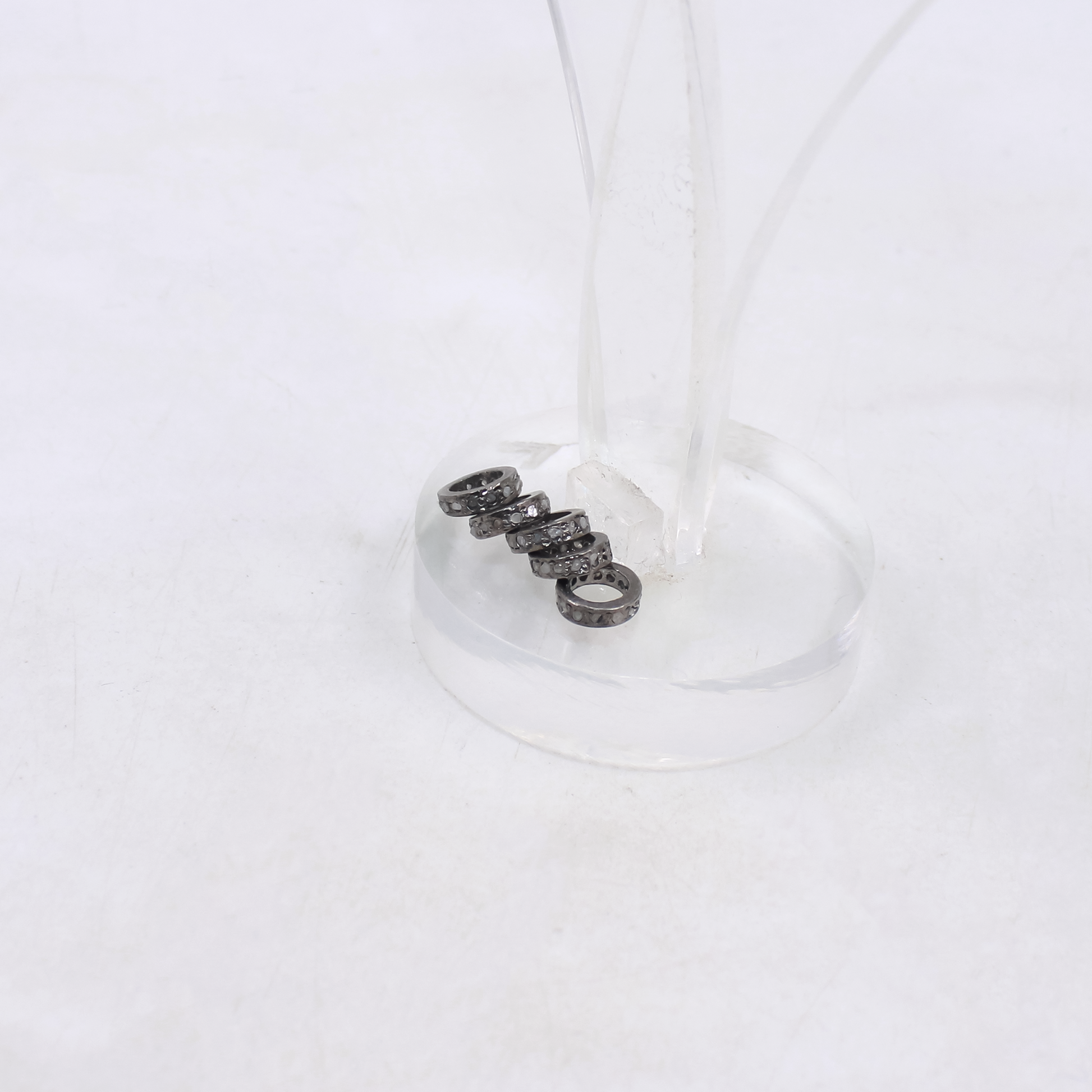 Luxury sterling silver rondelle beads for bracelets, necklaces, and earrings.