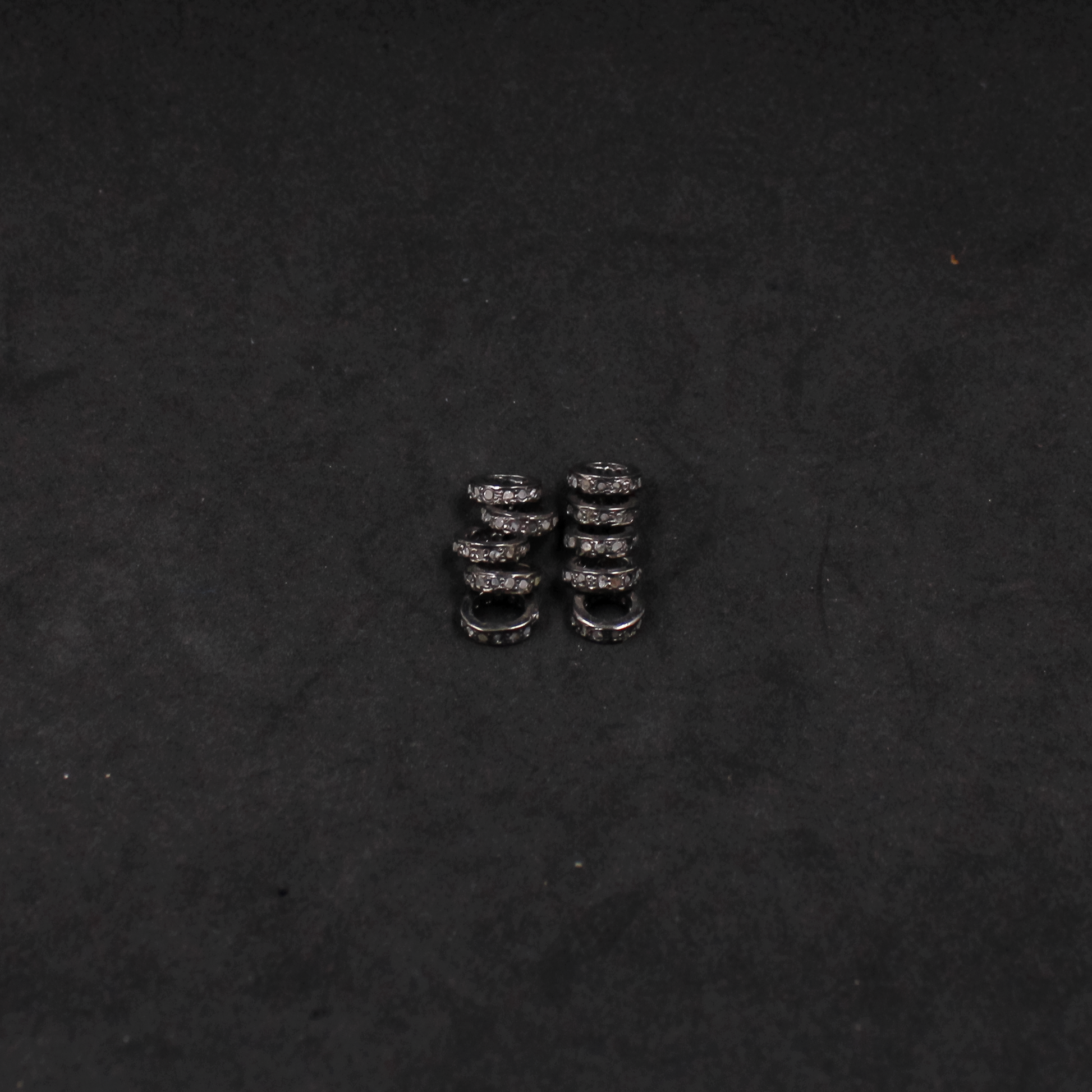 Diamond rondelle spacer beads for DIY artisan jewelry.