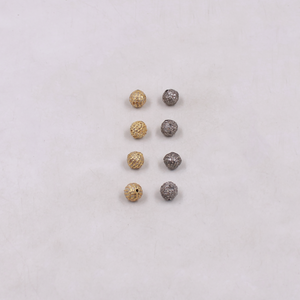 Natural Pave Diamond Round Beads In 925 Sterling Silver – Handmade Jewelry Making Supplies