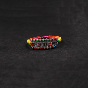 Statement thread bracelet with rainbow tourmaline and diamond details