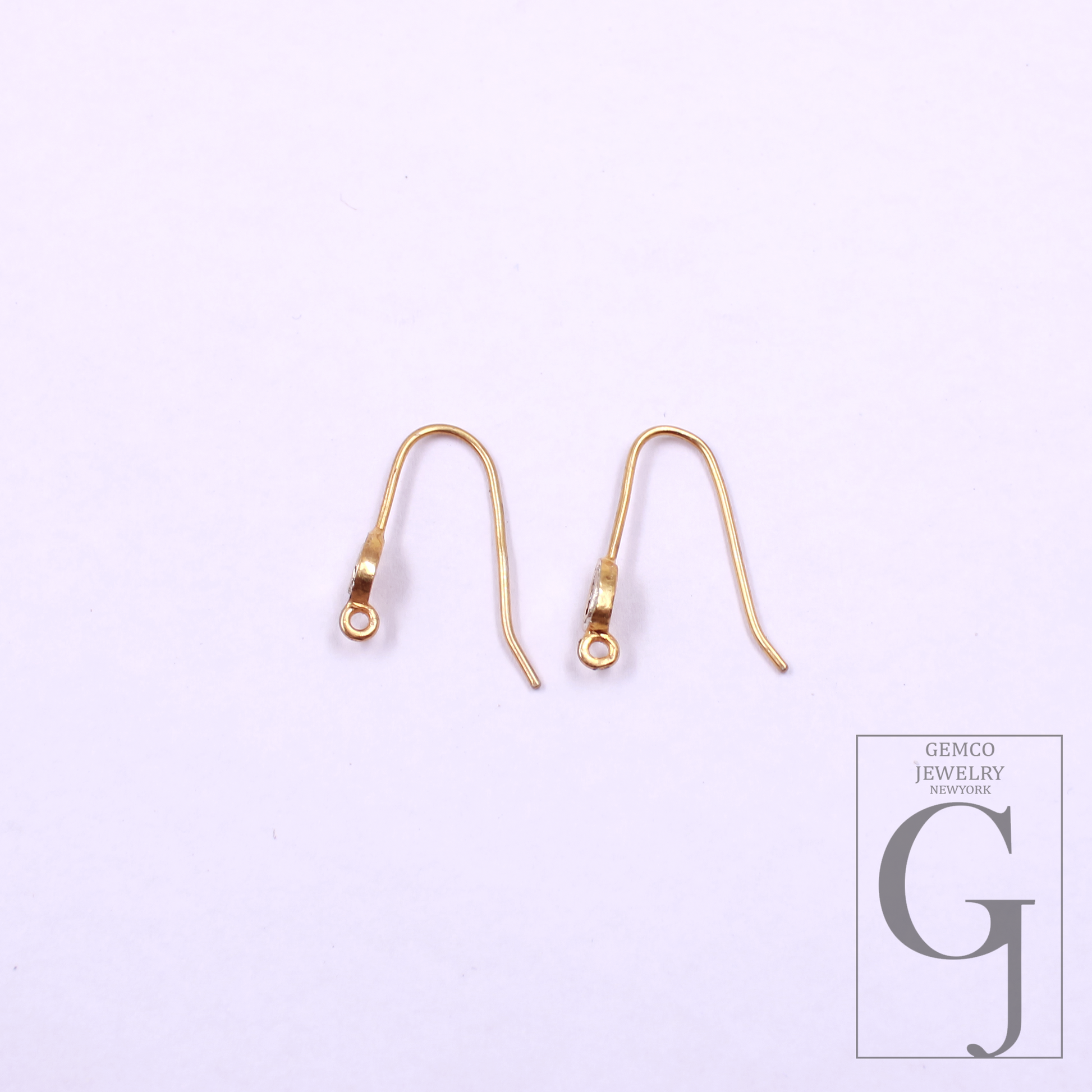 Designer Diamond Earring Hooks – Rosecut Pave Diamond 925 Sterling Silver Handmade | Earring Jewelry Making Supplies