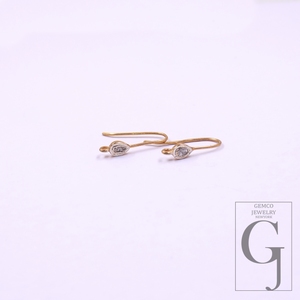 Designer Diamond Earring Hooks – Rosecut Pave Diamond 925 Sterling Silver Handmade | Earring Jewelry Making Supplies