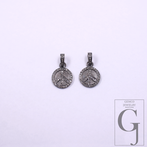 Natural Pave Diamonds Pendant In 925 Sterling Silver Handmade Finish Gift For Her