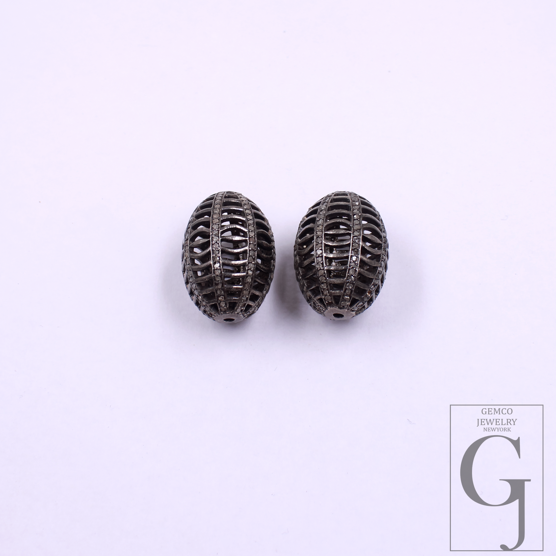 Natural Rosecut Diamonds Beads In 925 Sterling Silver, Beautiful Beads For Jewelry Making.