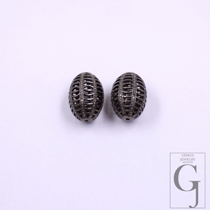 Natural Rosecut Diamonds Beads In 925 Sterling Silver, Beautiful Beads For Jewelry Making.