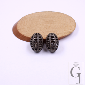 Natural Rosecut Diamonds Beads In 925 Sterling Silver, Beautiful Beads For Jewelry Making.