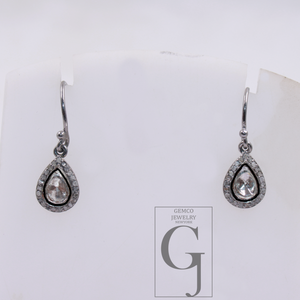 Natural Polki Diamond Earrings Rosecut Diamonds In 925 Sterling Silver Handmade Finish Jewelry Pair Gift For Her