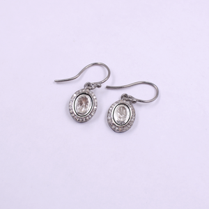 1 Pc Polki Diamond Earrings Rosecut Diamonds In 925 Sterling Silver Handmade Finish Jewelry, Everyday Jewelry