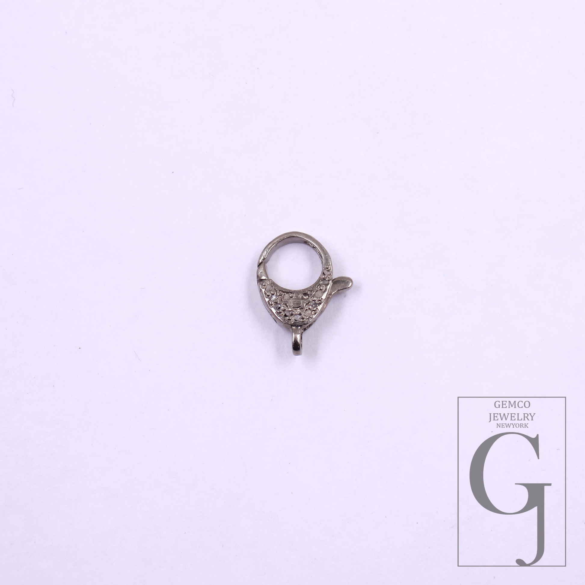 Natural Rosecut Diamonds Lobster Clasp In 925 Sterling Silver For Necklace & Pendant Charms Handmade Finish Jewelry Supply