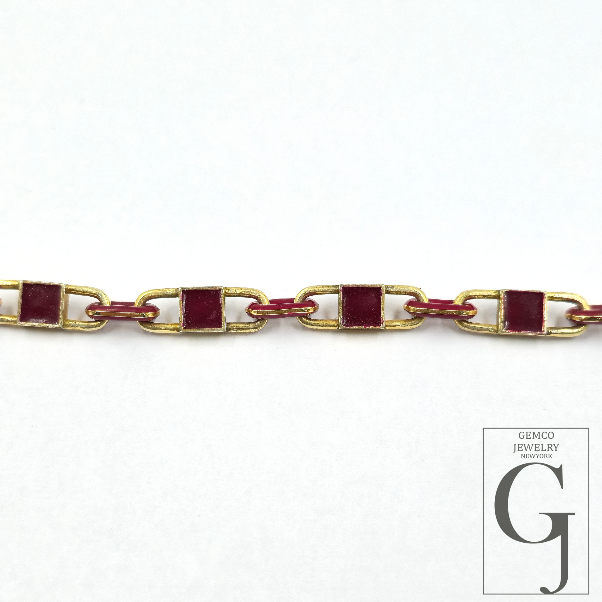 Brown Pearl Enamel Bracelet With Lab Grown Diamonds - Handmade Finish Brass Jewelry Bracelet