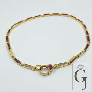 Beautiful Brown Pearl Enamel Necklace With Pave Lab Grown Diamonds - Brass Jewelry Handmade Finish