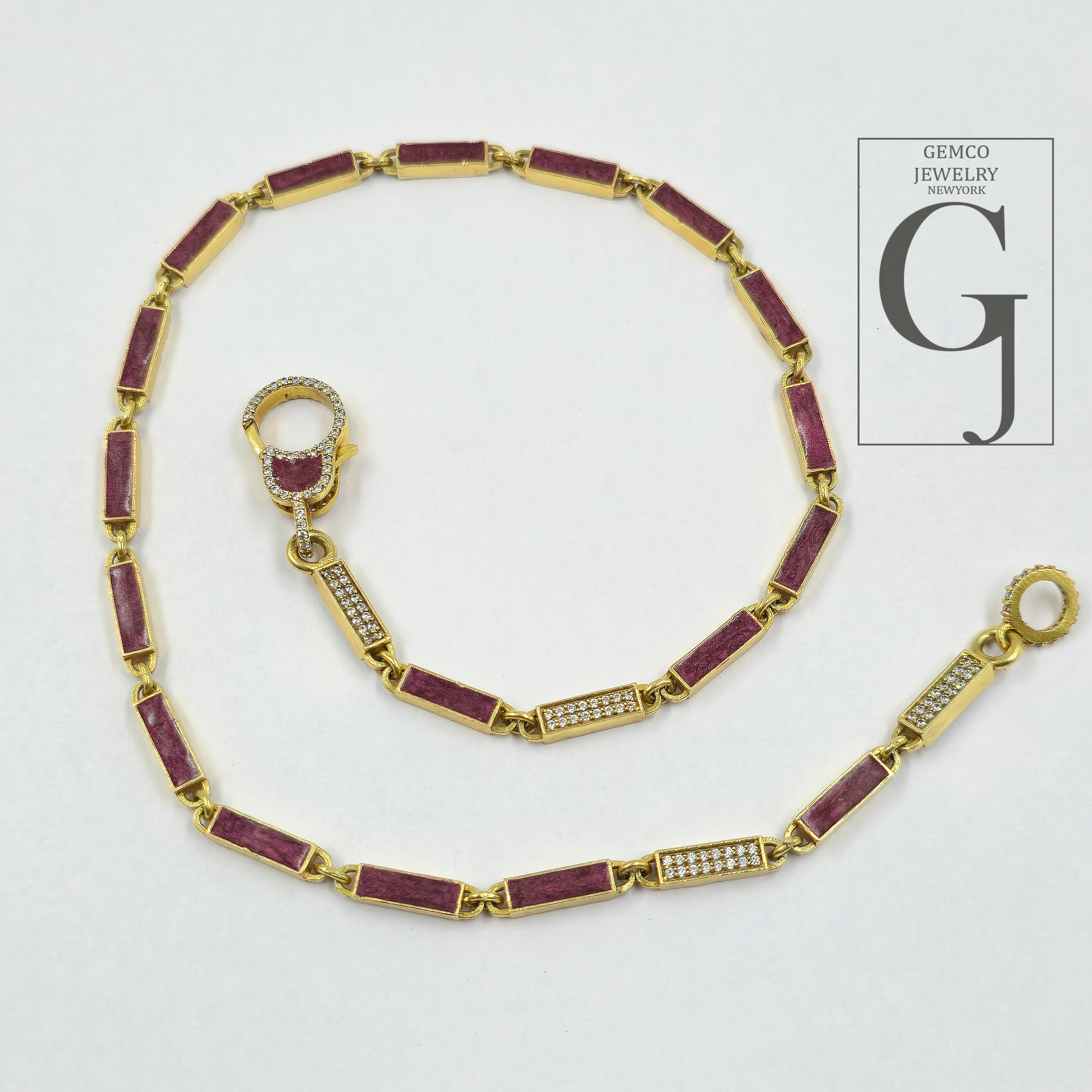 Beautiful Brown Pearl Enamel Necklace With Pave Lab Grown Diamonds - Brass Jewelry Handmade Finish