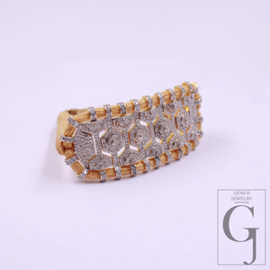 Natural Pave Diamond Thread Bracelet - Vermeil Gold 925 Sterling Silver Handmade Finish Diamond Jewelry