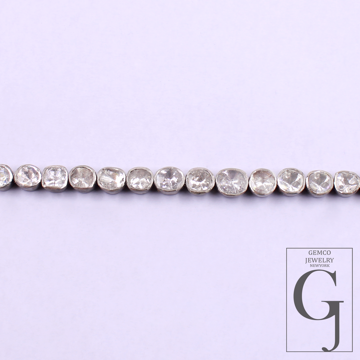 Natural Diamond Polki Bracelet In 925 Sterling Silver Handmade Designer Polki Bracelet For Everyday Wear